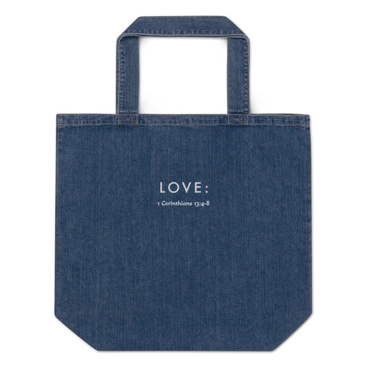 Denim Love Definition Tote Bag