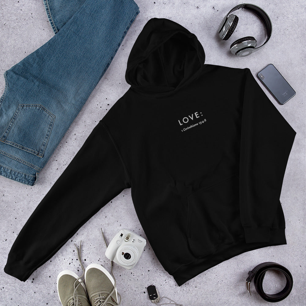 Black Unisex Love Definition Hoodie