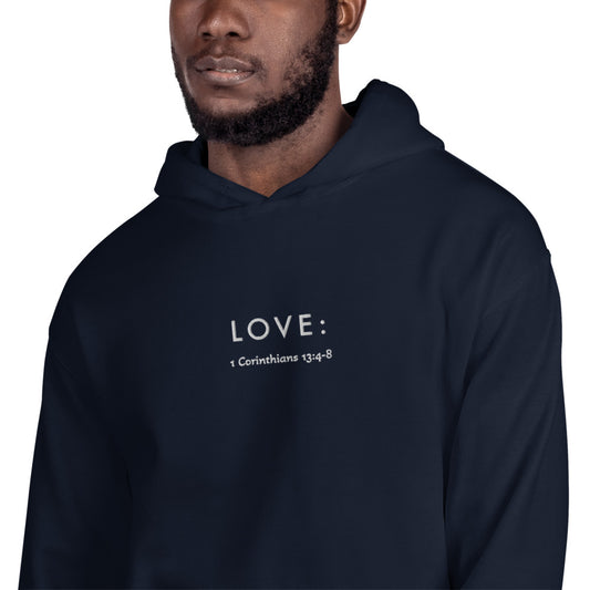 Navy Unisex Love Definition Hoodie